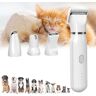 BJBXGDT Petstyle Pro 4 Different Blades,Pets Grooming Set,Petstyle Pro 4 Different Blades Pets,Pet Style Pro 4 Different Blades,Petstyle Pro 4 Different Blades for Grooming Paws,Eyes,Ears,Face (l,White)