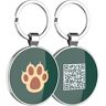 DISONTAG QR Dog Tags voor huisdieren UK Online Dog Name Tag Alle gepersonaliseerde ID-tags voor Pet Pass Quick Show Adres Naam Vaccins en privacybescherming (32 mm)