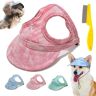 KnoRRS Outdoor zonwering capuchon voor honden, verstelbare hond zonwering honkbalpet pet, hond buiten zonwering hoed, buiten huisdier zonwering hoed voor honden katten (kleur: roze, maat: S)