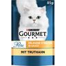 Gourmet PURINA  Perle Uitgelezen strepen nat kattenvoer, met kalkoen, verpakking van 26 stuks (26 x 85 g)