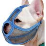 Dog Muzzle Mesh korte snuit hond snuit   Barkless hond snuit met neus uit ontwerp voorkomen bijten kauwen voor platte gezicht hond