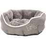 Dehner Hondenbed en kattenbed Sammy, ovaal, ca. 45 x 40 x 14 cm, polyester, grijs