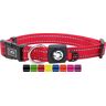 DDOXX Hundehalsband Nylon, reflektierend, verstellbar   für kleine & große Hunde   Halsband Hund Katze Welpe   Hunde-Halsbänder groß breit   Katzen-Halsband Welpen-Halsband klein   Rot, S