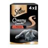 Sheba Creamy Snacks, rundvlees, romige kattensnacks, 11 verpakkingen met elk 4 snacks (in totaal 44 snacks)