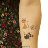 Tattoodrucker 10 x kat muis tatoeage kaart 70 kleurrijke dieren tatoeages tijdelijke kinderhuid tatoeages (10)