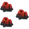 Happyyami Aquarium Decoraties 3 Stuks vulkanisch aquarium luchtpomp lucht luchtpomp voor aquarium vulkaan decor hars vulkaan aquarium vulkaan bubbel steen versieren pomp