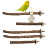 Wisebom 5 stuks natuurlijke zitstokken voor vogels zoals parkieten, vogelkooi, accessoires, vogelspeelgoed, natuurlijke zitstokken voor vogels, natuurlijke houten stangen voor de vogels, als