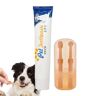 Ghirting Tandenborstels en tandpasta voor huisdieren Tandpasta voor puppy's met dubbelzijdige hoofden, puppybenodigdheden voor dierenziekenhuis, huis, dierenasiel, dierenwinkel