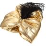 IEVEDIVB Arabische India Hoed Gouden Tulband Hoed Hoofdtooi Kostuum Arabische Cap Pluim Decor Arabische Headwrap Voor Mannen Vrouwen Cosplay Fancy Dress