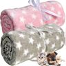 LeerKing Dog Blanket Cat Blanket 2 Pack Sleeping Blanket Machine Washable Puppy Blanket Pet Blanket for Sofa and Pet Bed 75 * 100cm