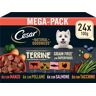 Cesar NATURAL GOODNESS Premium hondenvoer in de schaal, graanvrij met superfoods in 4 soorten, megapack 24 x 100 g