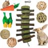 mellystore Konijn Hamster Chew Toys, 8PCS Kleine Dier Hamster Chew Toys, Natuurlijke Houten Chew Toys voor Hamster, Bunny Chew Toys voor Tanden, Hamster Chew Toys Natuurlijke voor Cavia's Hamster Ratten Chinchilla's