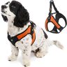 GOOBY Escape Free Easy Fit hondenharnas, klein hondenharnas voor honden die graag aan hun harnas ontsnappen, oranje, maat M