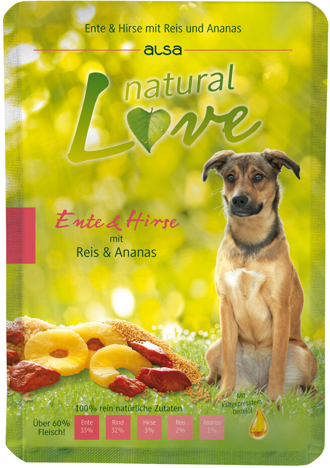 alsa natural Love Eend & gierst met rijst en ananas - -