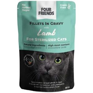 Four Friends Cat Sterilized Lamb in Gravy Pouch Våtfôr til katt 85 g