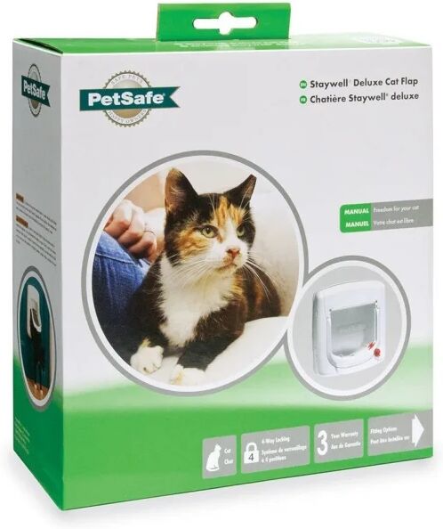 Petsafe Staywell katteluke 300-340 (Hvitt)