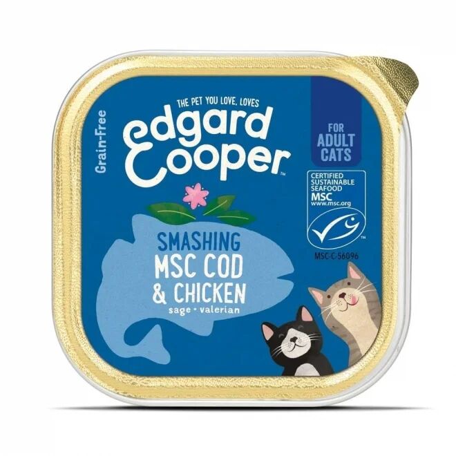 Edgard & Cooper Edgard&Cooper Cat Kylling & MSC-torsk 85 g