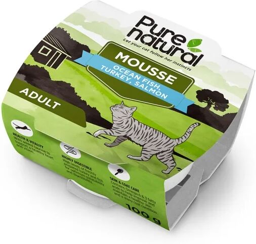 Purenatural Cat Mousse Ocean Fish, Turkey & Salmon 100 g