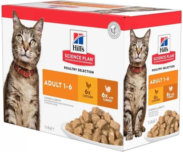 Hill's Sciene Plan Cat Adult Chicken & Turkey 12x85 g