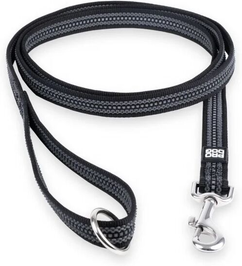 Pro Dog Grip leash reflective black (2 x 180 cm)