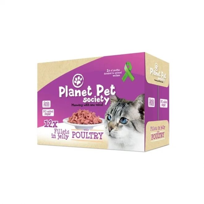 Planet Pet Society fj&aelig;rfe i gel&eacute; 12 x 85 g