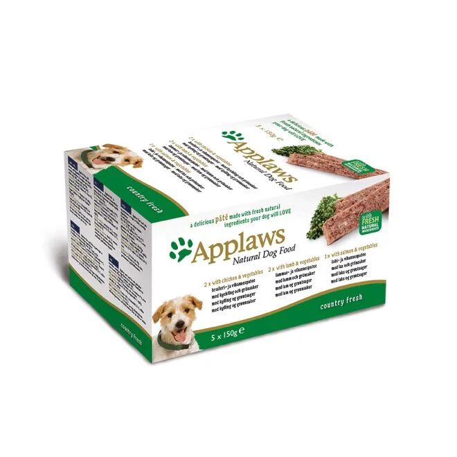 Applaws Dog Pat&eacute; kylling, lam, laks