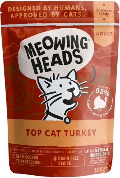 Meowing Heads Top Cat Turkey 100 g