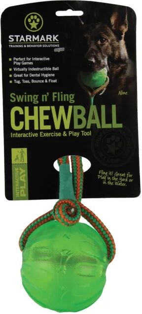 Starmark Swing Fling Tyggeball med tau 8,9cm