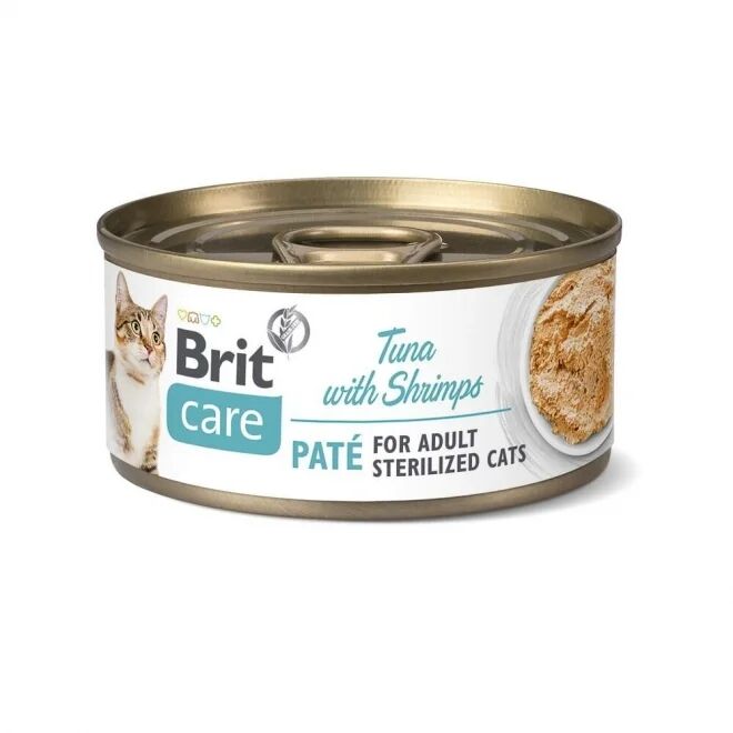 Brit Care Cat Pat&eacute; Sterilized tunfisk & reke 70 g