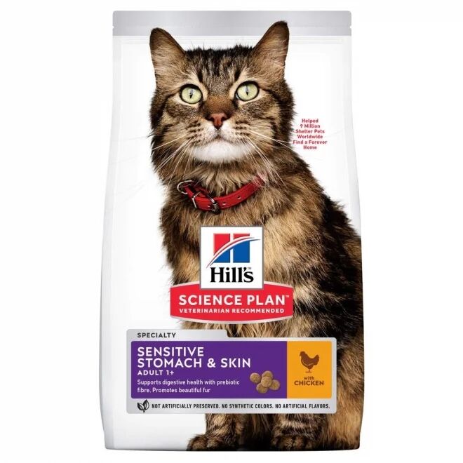 Hill's Science Plan Cat Sensitive Skin & Stomach Kylling (7 kg)