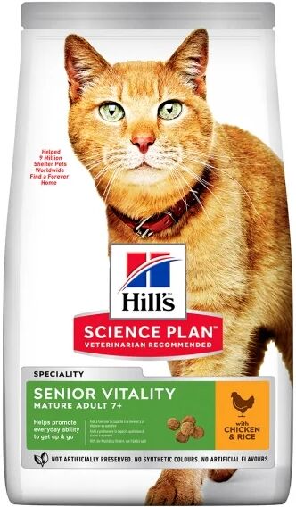 Hill's Science Plan Cat Mature Adult 7+ Senior Vitality Kylling & Ris (1,5 kg)