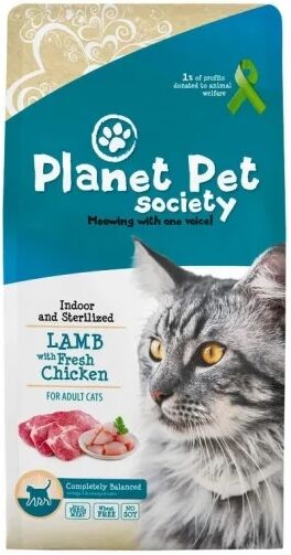 Planet Pet Society Cat Indoor & Sterilized Lamb with Fresh Chicken (7 kg)