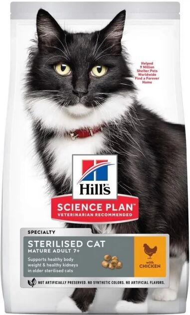 Hill's Science Plan Cat Mature Adult 7+ Sterilised Kylling (10 kg)