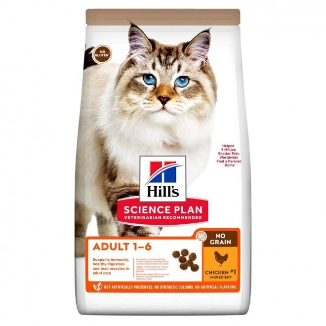 Hill's Science Plan Cat Adult No Grain med Kylling 1,5 kg