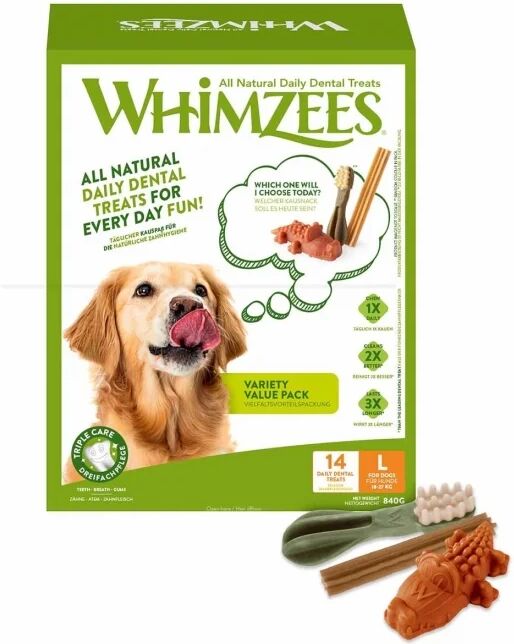 Whimzees Variety Value Box L Bulk 14 pcs