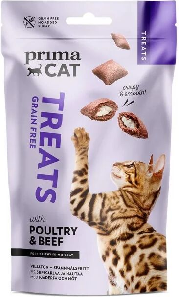 PrimaCat Crunchy Grain Free Poultry & Beef for Skin & Coat 40 g