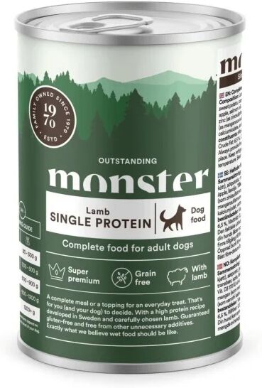 Monster Pet Food Monster Dog Adult Single Protein Lamb 400 g