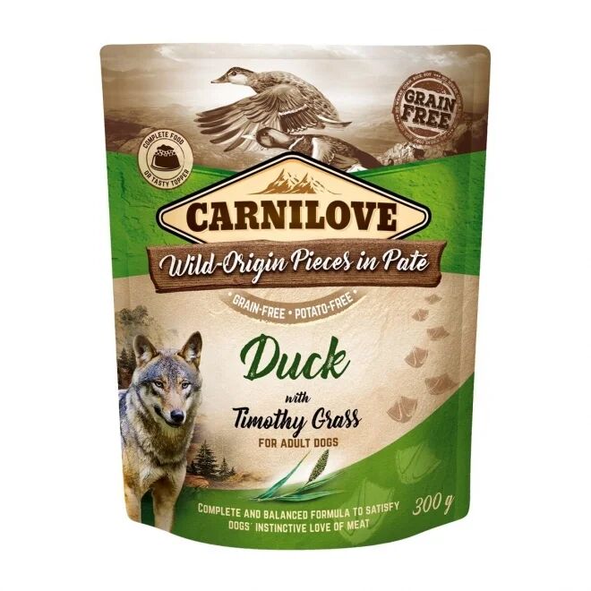 Carnilove Dog Adult Duck with Timothy Grass Pat&eacute; 300 g