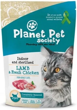 Planet Pet Society Cat Indoor & Sterilized Lamb with Fresh Chicken (1,5 kg)