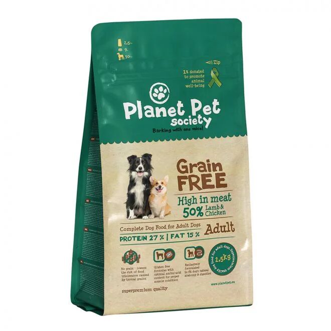 Planet Pet Society Grain Free Lamb & Chicken (12 kg)
