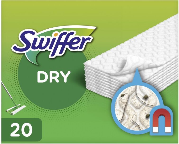 Swiffer Floor Handle Mop Dry Refills 20 pcs Rengjøringsmiddel