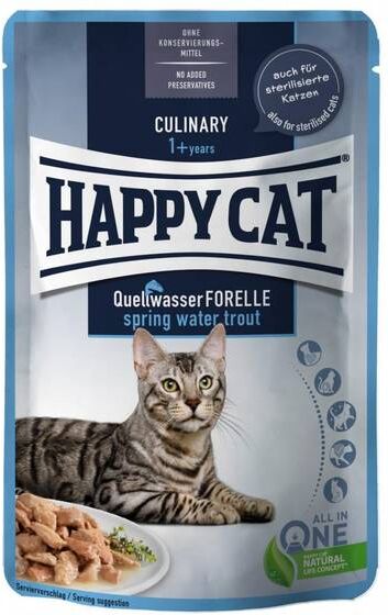 Happy Cat Culinary Voksen, Sterilisert Katt, Ørret Og Kylling 85