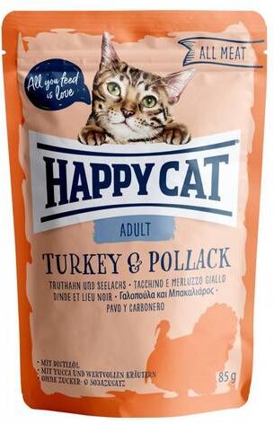 Happy Cat Bio Voksen, Kalkun Og Sei 85g