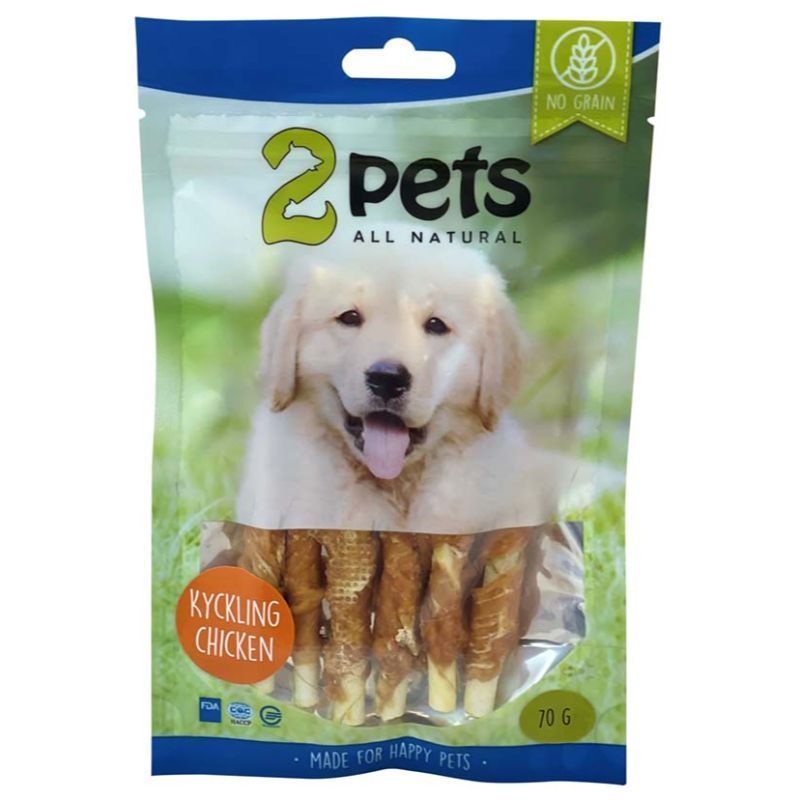 2Pets tyggebein kylling 12cm 6stk