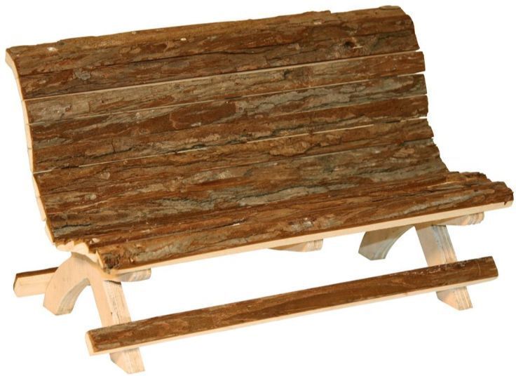 Kerbl Wooden Bench Nature 18x11x12cm