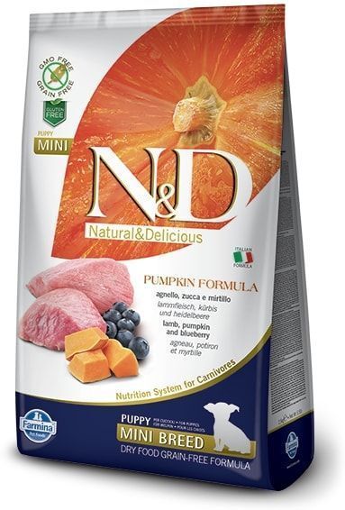 Farmina Dog N&D Pumpkin Lamb & Blueberry Puppy Mini 7kg