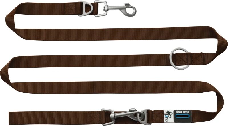 Curli Adjustable Leash Nylon Brun