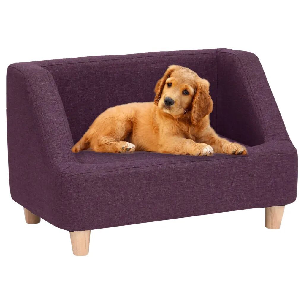 vidaXL Hundesofa burgunder 60x37x39 cm lin