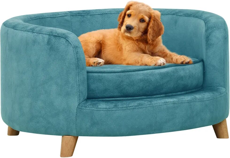 vidaXL Hundesofa turkis 69x69x36 cm plysj