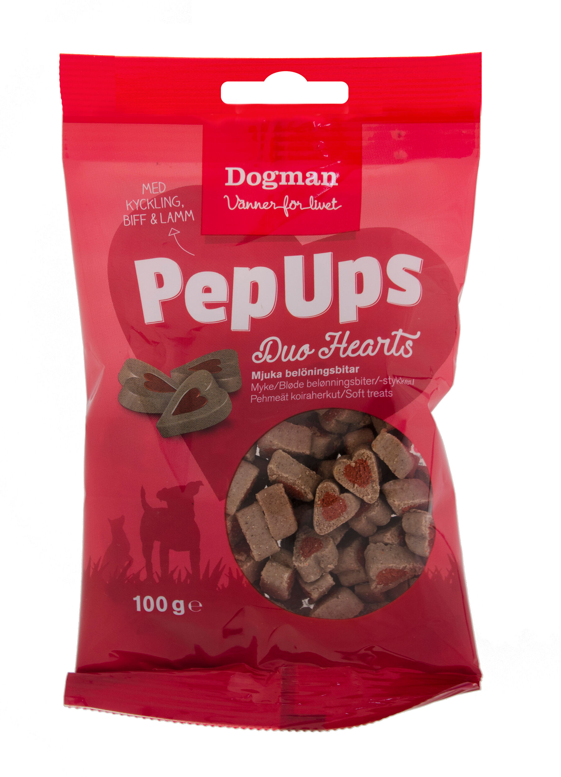 Dogman Pepups Duo Hjerter 3 Smaker 100g